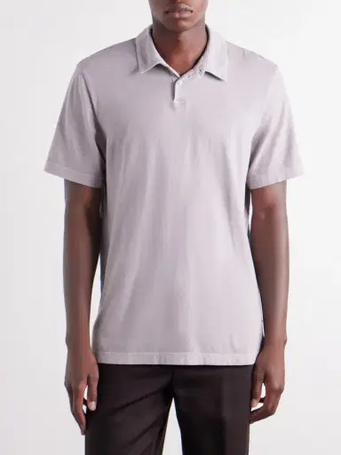 James Perse Slim-Fit Supima Cotton-Jersey Polo Shirt - Men | Thumbnail 3 James Perse Slim-Fit Supima Cotton-Jersey Polo Shirt - Men | Thumbnail 3