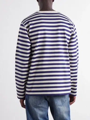 Junya Watanabe Striped Cotton-Jersey T-Shirt - Men | Thumbnail 4 Junya Watanabe Striped Cotton-Jersey T-Shirt - Men | Thumbnail 4