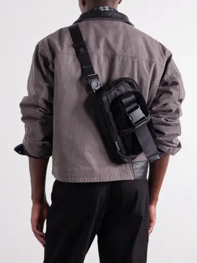 Master-Piece Sling Suede and Leather-Trimmed Nylon-Twill Messenger Bag - Men | Thumbnail 3 Master-Piece Sling Suede and Leather-Trimmed Nylon-Twill Messenger Bag - Men | Thumbnail 3
