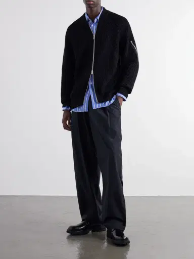 COMME des GARCONS HOMME Wool Zip-Up Cardigan - Men | Thumbnail 2 COMME des GARCONS HOMME Wool Zip-Up Cardigan - Men | Thumbnail 2