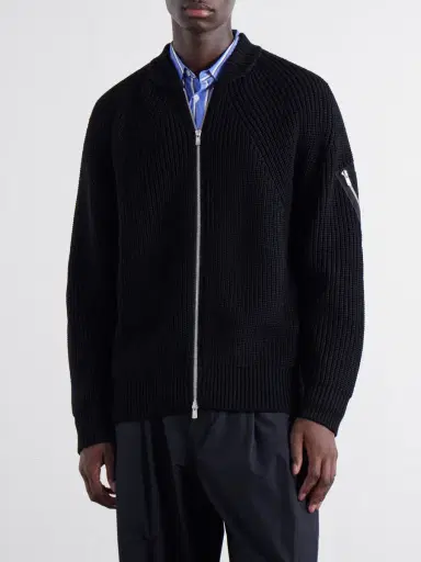 COMME des GARCONS HOMME Wool Zip-Up Cardigan - Men | Thumbnail 3 COMME des GARCONS HOMME Wool Zip-Up Cardigan - Men | Thumbnail 3