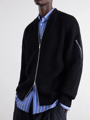 COMME des GARCONS HOMME Wool Zip-Up Cardigan - Men | Thumbnail 5 COMME des GARCONS HOMME Wool Zip-Up Cardigan - Men | Thumbnail 5