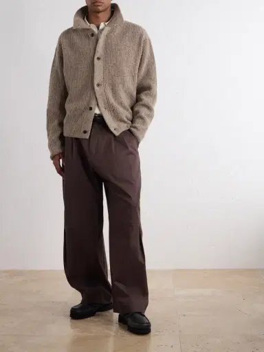 SAGE NATION Zushi Barrel-Leg Pleated Cotton-Blend Trousers - Men | Thumbnail 2 SAGE NATION Zushi Barrel-Leg Pleated Cotton-Blend Trousers - Men | Thumbnail 2