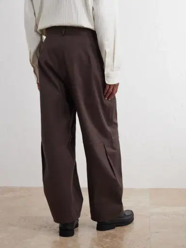SAGE NATION Zushi Barrel-Leg Pleated Cotton-Blend Trousers - Men | Thumbnail 4 SAGE NATION Zushi Barrel-Leg Pleated Cotton-Blend Trousers - Men | Thumbnail 4