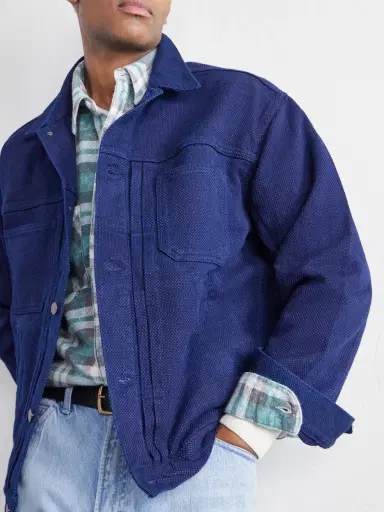 Blue Blue Japan Sashiko-Cotton Jacket - Men | Thumbnail 5 Blue Blue Japan Sashiko-Cotton Jacket - Men | Thumbnail 5
