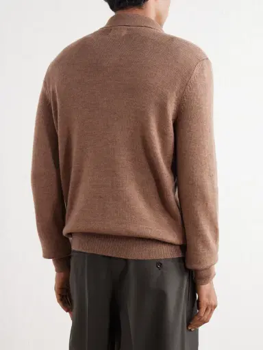 De Bonne Facture Merino Wool Polo Sweater - Men | Thumbnail 4 De Bonne Facture Merino Wool Polo Sweater - Men | Thumbnail 4