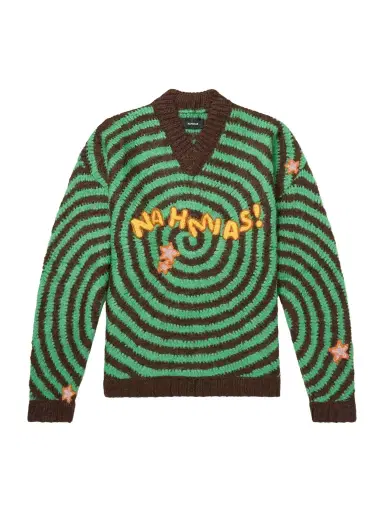 Nahmias Embroidered Alpaca-Blend Crochet Sweater - Men | Thumbnail 1 Nahmias Embroidered Alpaca-Blend Crochet Sweater - Men | Thumbnail 1