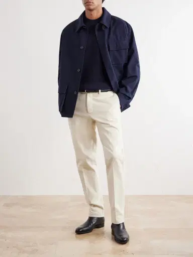 Thom Sweeney Straight-Leg Cotton-Twill Trousers - Men | Thumbnail 2 Thom Sweeney Straight-Leg Cotton-Twill Trousers - Men | Thumbnail 2