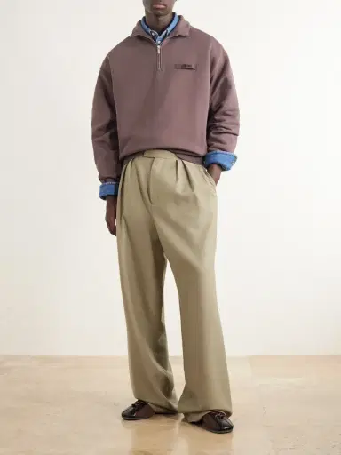 Jacquemus Logo-Appliquéd Cotton-Jersey Half-Zip Sweatshirt - Men | Thumbnail 2 Jacquemus Logo-Appliquéd Cotton-Jersey Half-Zip Sweatshirt - Men | Thumbnail 2