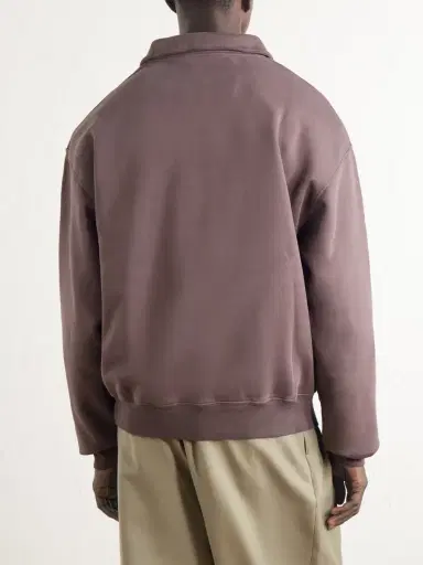 Jacquemus Logo-Appliquéd Cotton-Jersey Half-Zip Sweatshirt - Men | Thumbnail 4 Jacquemus Logo-Appliquéd Cotton-Jersey Half-Zip Sweatshirt - Men | Thumbnail 4