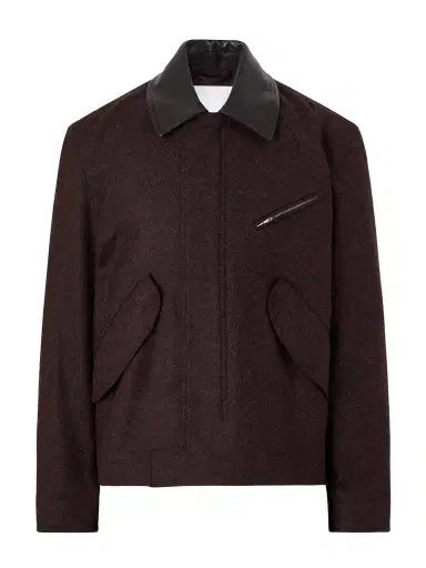 SAGE NATION Painter Leather-Trimmed Wool-Twill Blouson Jacket - Men | Thumbnail 1 SAGE NATION Painter Leather-Trimmed Wool-Twill Blouson Jacket - Men | Thumbnail 1