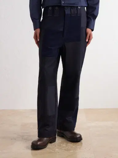 Junya Watanabe Patchwork Straight-Leg Paneled Cotton-Twill Trousers - Men | Thumbnail 3 Junya Watanabe Patchwork Straight-Leg Paneled Cotton-Twill Trousers - Men | Thumbnail 3