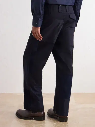 Junya Watanabe Patchwork Straight-Leg Paneled Cotton-Twill Trousers - Men | Thumbnail 4 Junya Watanabe Patchwork Straight-Leg Paneled Cotton-Twill Trousers - Men | Thumbnail 4