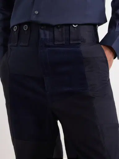 Junya Watanabe Patchwork Straight-Leg Paneled Cotton-Twill Trousers - Men | Thumbnail 5 Junya Watanabe Patchwork Straight-Leg Paneled Cotton-Twill Trousers - Men | Thumbnail 5