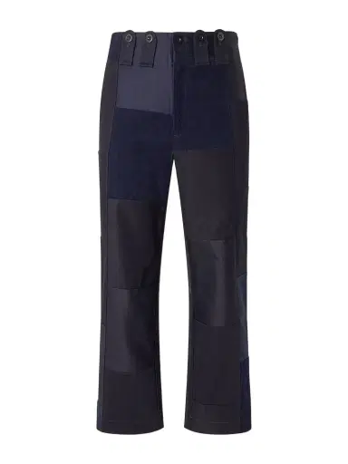 Junya Watanabe Patchwork Straight-Leg Paneled Cotton-Twill Trousers - Men | Thumbnail 1 Junya Watanabe Patchwork Straight-Leg Paneled Cotton-Twill Trousers - Men | Thumbnail 1