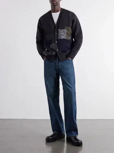 Junya Watanabe Patchwork Wool-Blend Cardigan - Men | Thumbnail 2 Junya Watanabe Patchwork Wool-Blend Cardigan - Men | Thumbnail 2