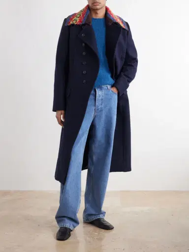 Dries Van Noten Double-Breasted Wool-Blend Twill Coat - Men | Thumbnail 2 Dries Van Noten Double-Breasted Wool-Blend Twill Coat - Men | Thumbnail 2
