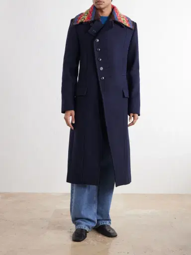 Dries Van Noten Double-Breasted Wool-Blend Twill Coat - Men | Thumbnail 3 Dries Van Noten Double-Breasted Wool-Blend Twill Coat - Men | Thumbnail 3