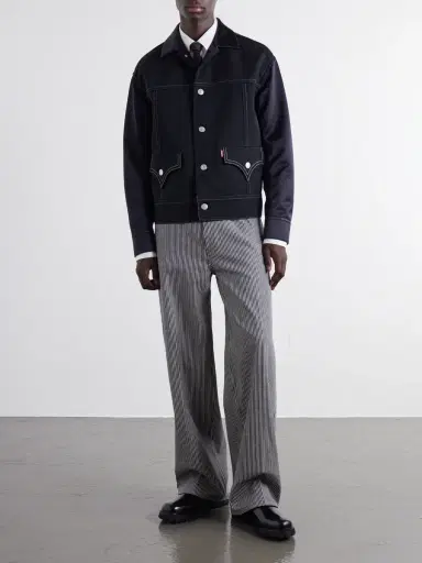 Junya Watanabe Levi's Satin-Trimmed Wool-Twill Jacket - Men | Thumbnail 2 Junya Watanabe Levi's Satin-Trimmed Wool-Twill Jacket - Men | Thumbnail 2