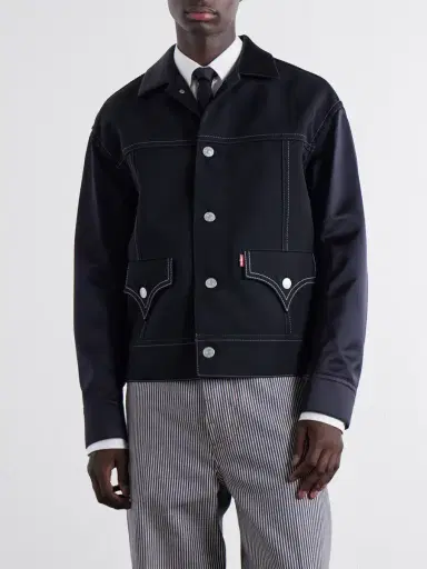 Junya Watanabe Levi's Satin-Trimmed Wool-Twill Jacket - Men | Thumbnail 3 Junya Watanabe Levi's Satin-Trimmed Wool-Twill Jacket - Men | Thumbnail 3