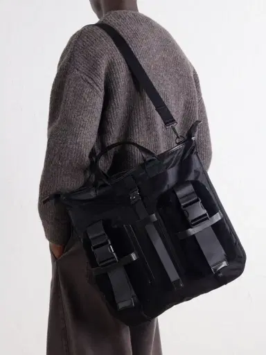 Master-Piece Helmet Suede and Leather-Trimmed Shell Messenger Bag - Men | Thumbnail 3 Master-Piece Helmet Suede and Leather-Trimmed Shell Messenger Bag - Men | Thumbnail 3