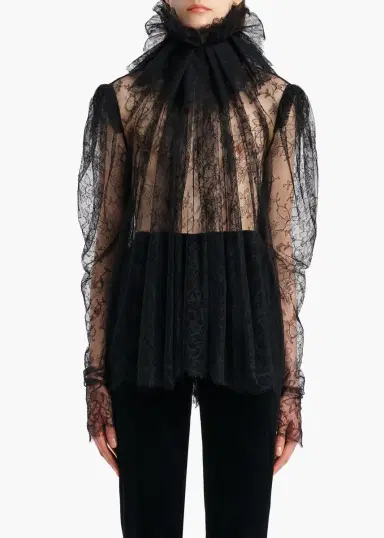 Khaite Bonnie Top In Black Lace | Thumbnail 3 Khaite Bonnie Top In Black Lace | Thumbnail 3