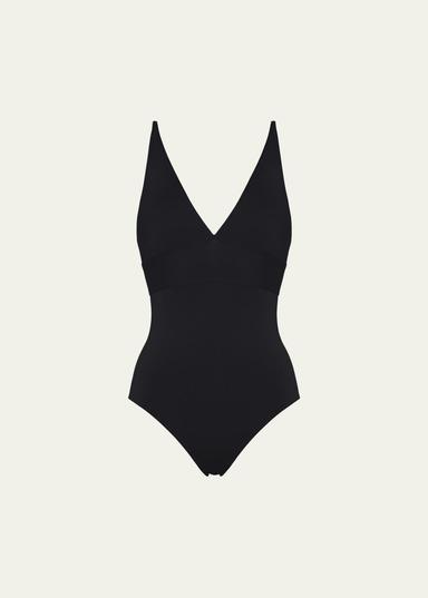Eres Larcin Deep V Triangle One-Piece Swimsuit | Thumbnail 1 Eres Larcin Deep V Triangle One-Piece Swimsuit | Thumbnail 1