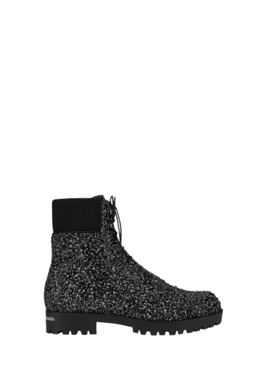 Christian Louboutin Men's Trapman TCT 2 Crystal-Embellished Lace-Up Boots | Thumbnail 1 Christian Louboutin Men's Trapman TCT 2 Crystal-Embellished Lace-Up Boots | Thumbnail 1