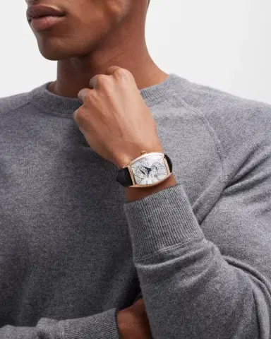 Franck Muller Men's 18K Rose Gold Master Banker Watch with Alligator Strap | Thumbnail 5 Franck Muller Men's 18K Rose Gold Master Banker Watch with Alligator Strap | Thumbnail 5