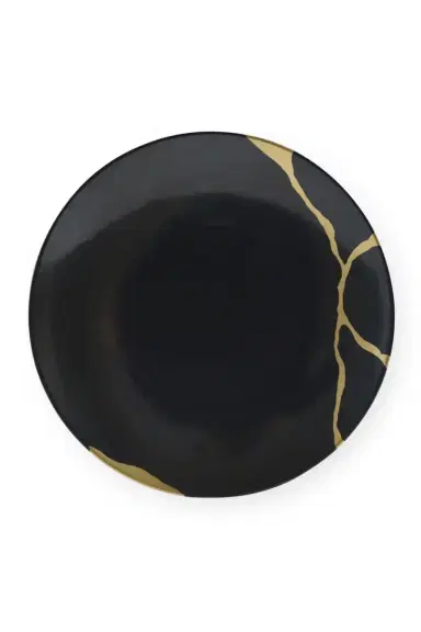 Bernardaud Kintsugi Charbon Coupe Salad Plate, 8.3" | Thumbnail 2 Bernardaud Kintsugi Charbon Coupe Salad Plate, 8.3" | Thumbnail 2