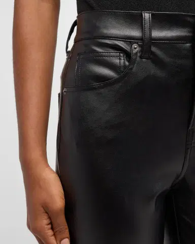 Veronica Beard Beverly High-Rise Skinny Flare Faux Leather Jeans | Thumbnail 6 Veronica Beard Beverly High-Rise Skinny Flare Faux Leather Jeans | Thumbnail 6