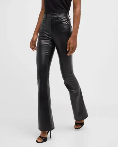 Veronica Beard Beverly High-Rise Skinny Flare Faux Leather Jeans | Thumbnail 8 Veronica Beard Beverly High-Rise Skinny Flare Faux Leather Jeans | Thumbnail 8