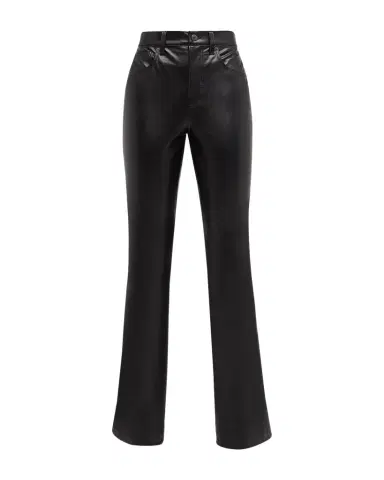 Veronica Beard Beverly High-Rise Skinny Flare Faux Leather Jeans | Thumbnail 1 Veronica Beard Beverly High-Rise Skinny Flare Faux Leather Jeans | Thumbnail 1