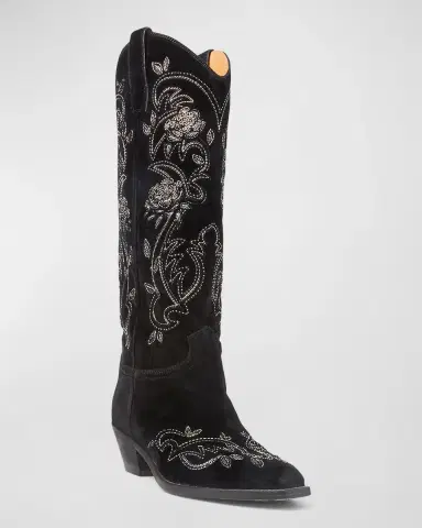 Ralph Lauren Collection Jaelynne Beaded Velvet Cowboy Boots | Thumbnail 2 Ralph Lauren Collection Jaelynne Beaded Velvet Cowboy Boots | Thumbnail 2