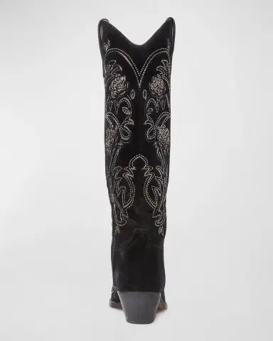 Ralph Lauren Collection Jaelynne Beaded Velvet Cowboy Boots | Thumbnail 3 Ralph Lauren Collection Jaelynne Beaded Velvet Cowboy Boots | Thumbnail 3