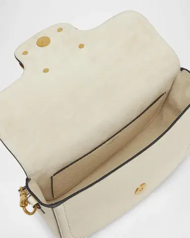 Valentino Garavani Loco VLOGO Flap Leather Shoulder Bag | Thumbnail 3 Valentino Garavani Loco VLOGO Flap Leather Shoulder Bag | Thumbnail 3