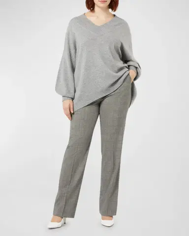 Marina Rinaldi Plus Size Edwige Straight-Leg Virgin Wool Pants | Thumbnail 3 Marina Rinaldi Plus Size Edwige Straight-Leg Virgin Wool Pants | Thumbnail 3
