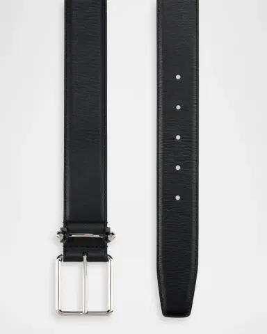 Christian Louboutin Men's Chambeliss Leather Belt | Thumbnail 4 Christian Louboutin Men's Chambeliss Leather Belt | Thumbnail 4