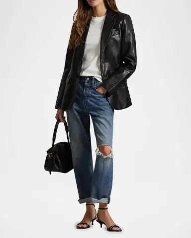 Polo Ralph Lauren Lambskin Leather Blazer | Thumbnail 2 Polo Ralph Lauren Lambskin Leather Blazer | Thumbnail 2
