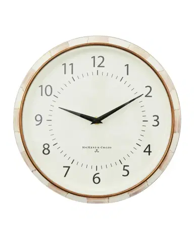 MacKenzie-Childs Mocha Check School Clock | Thumbnail 1 MacKenzie-Childs Mocha Check School Clock | Thumbnail 1