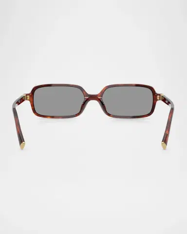 Miu Miu Logo Acetate Rectangle Sunglasses | Thumbnail 2 Miu Miu Logo Acetate Rectangle Sunglasses | Thumbnail 2