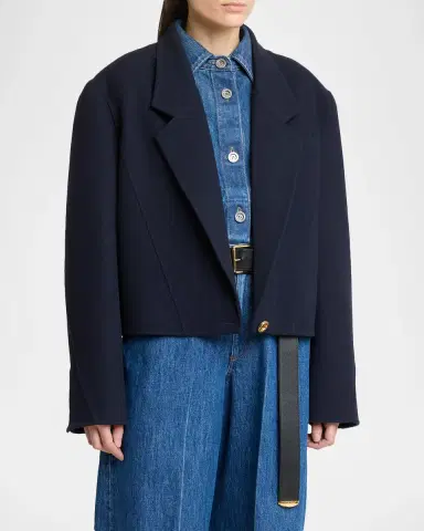 Givenchy Double Face Wool-Cashmere Crop Boxy Coat | Thumbnail 4 Givenchy Double Face Wool-Cashmere Crop Boxy Coat | Thumbnail 4