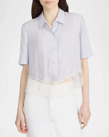 Frame The Stripe Lace Shirt | Thumbnail 4 Frame The Stripe Lace Shirt | Thumbnail 4