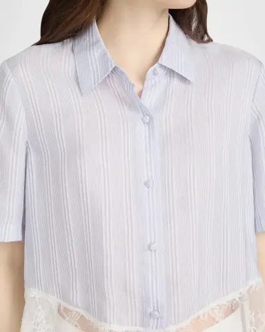 Frame The Stripe Lace Shirt | Thumbnail 5 Frame The Stripe Lace Shirt | Thumbnail 5