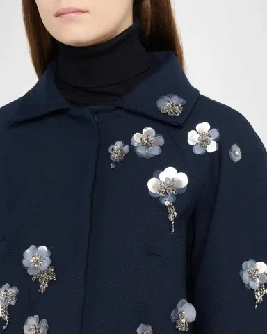 Dice Kayek Embellished Wool Twill Boxy Shirt Jacket | Thumbnail 5 Dice Kayek Embellished Wool Twill Boxy Shirt Jacket | Thumbnail 5