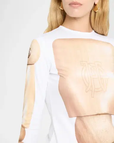 Jean Paul Gaultier Wooden Body Trompe L 'oeil Jersey Long-Sleeve T-Shirt | Thumbnail 5 Jean Paul Gaultier Wooden Body Trompe L 'oeil Jersey Long-Sleeve T-Shirt | Thumbnail 5