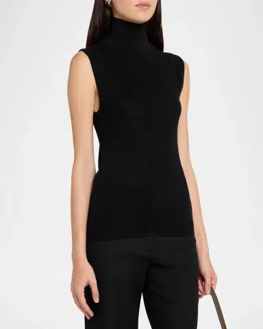 PRABAL GURUNG Sleeveless Turtleneck Sweater | Thumbnail 4 PRABAL GURUNG Sleeveless Turtleneck Sweater | Thumbnail 4