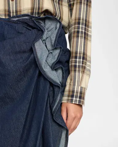 Dries Van Noten Ruffled Denim Midi Skirt | Thumbnail 5 Dries Van Noten Ruffled Denim Midi Skirt | Thumbnail 5