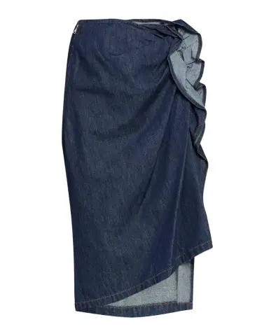 Dries Van Noten Ruffled Denim Midi Skirt | Thumbnail 1 Dries Van Noten Ruffled Denim Midi Skirt | Thumbnail 1