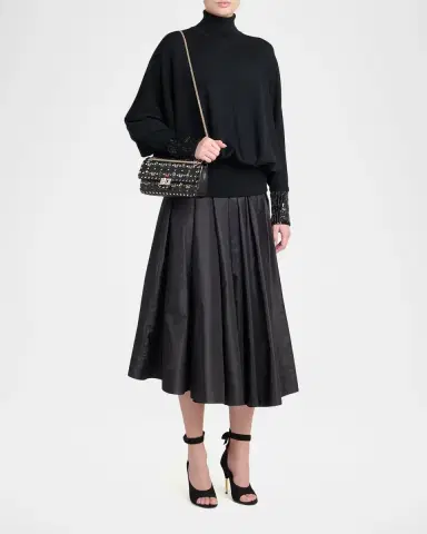 Valentino Garavani Embroidered Quilted Leather Shoulder Bag | Thumbnail 5 Valentino Garavani Embroidered Quilted Leather Shoulder Bag | Thumbnail 5